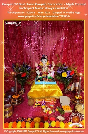 Shreya Kandalkar Home Ganpati Picture