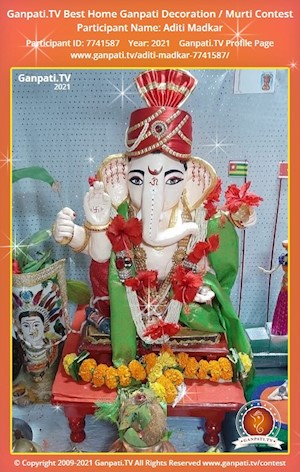 Aditi Madkar Home Ganpati Picture