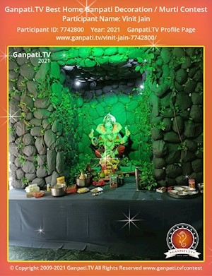 Vinit Jain Home Ganpati Picture