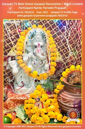 Parveen Prajapati Home Ganpati Picture