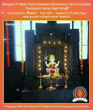 Kapil Sonar Home Ganpati Picture
