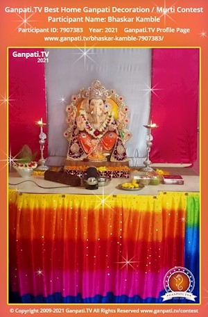 Bhaskar Kamble Home Ganpati Picture