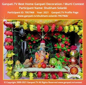 Shubham Solanki Home Ganpati Picture