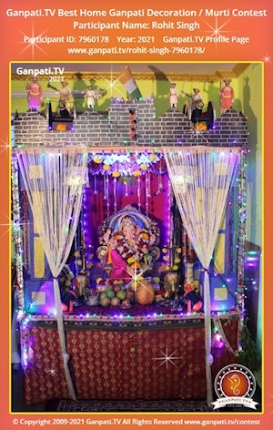 Rohit Singh Home Ganpati Picture