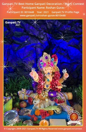 Roshan Gurav Home Ganpati Picture