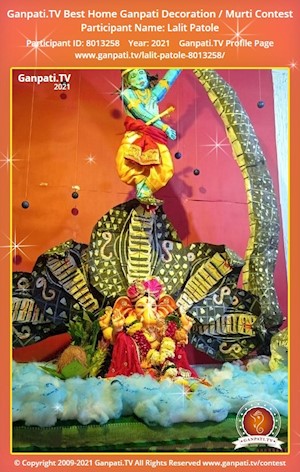 Lalit Patole Home Ganpati Picture