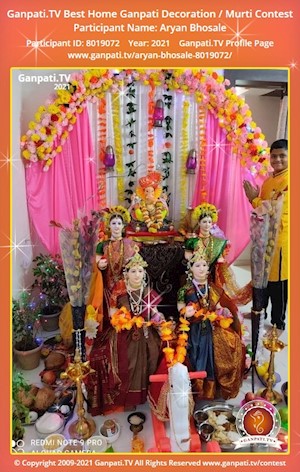 Aryan Bhosale Home Ganpati Picture