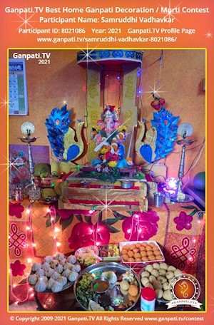 Samruddhi Vadhavkar Home Ganpati Picture