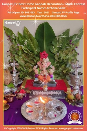 Archana Salke Home Ganpati Picture