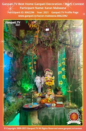 Karan Makwana Home Ganpati Picture