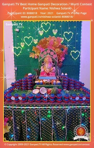 Nishwa Solanki Home Ganpati Picture