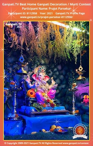 Prajot Parsekar Home Ganpati Picture