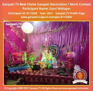 Gauri Mahajan Home Ganpati Picture