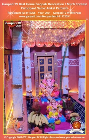 Aniket Pardeshi Home Ganpati Picture