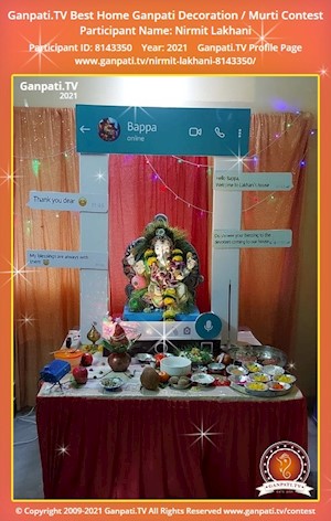 Nirmit Lakhani Home Ganpati Picture