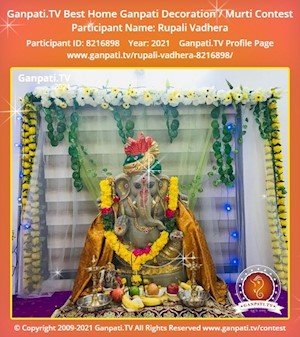 Rupali Vadhera Home Ganpati Picture