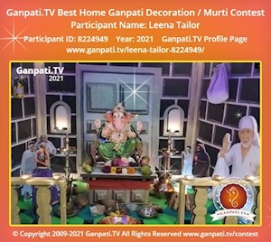 Leena Tailor Home Ganpati Picture