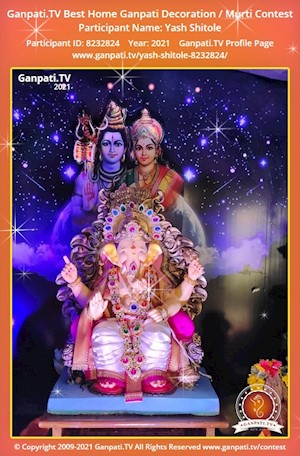 Yash Shitole Home Ganpati Picture
