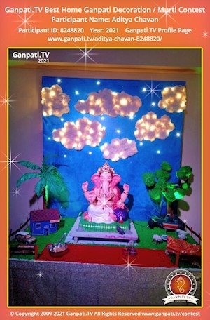 Aditya Chavan Home Ganpati Picture