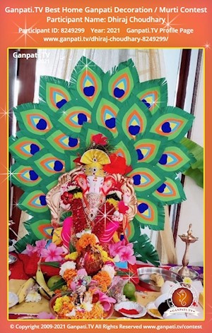 Dhiraj Choudhary Home Ganpati Picture