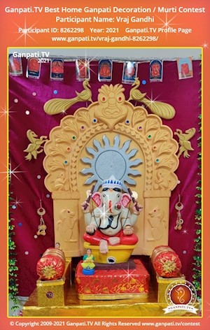 Vraj Gandhi Home Ganpati Picture