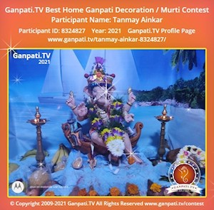 Tanmay Ainkar Home Ganpati Picture