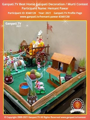 Hemant Pawar Home Ganpati Picture