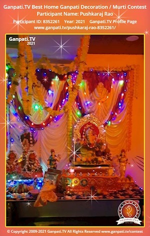 Pushkaraj Rao Home Ganpati Picture