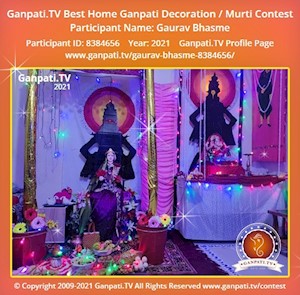 Gaurav Bhasme Home Ganpati Picture