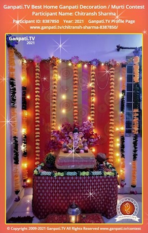 Chitransh Sharma Home Ganpati Picture