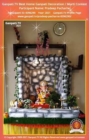 Pradeep Pacharne Home Ganpati Picture