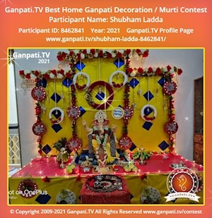 Shubham Ladda Home Ganpati Picture