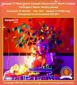 Asmita Jaiswal Home Ganpati Picture