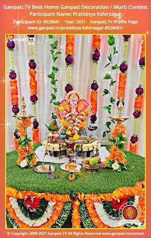 Pratidnya Kshirsagar Home Ganpati Picture