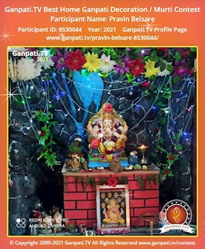 Pravin Belsare Home Ganpati Picture