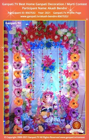 Akash Bendre Home Ganpati Picture