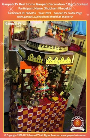 Shubham Khedekar Home Ganpati Picture