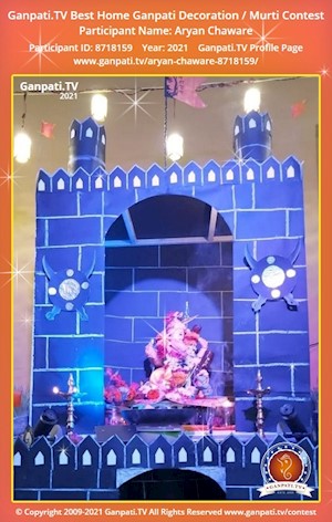 Aryan Chaware Home Ganpati Picture