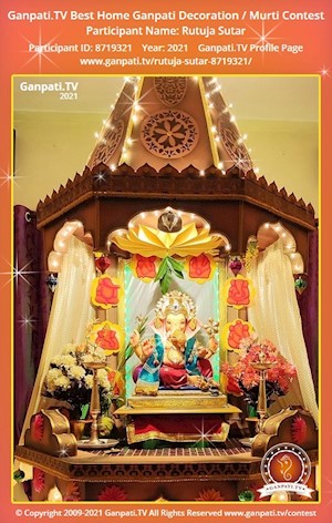 Rutuja Sutar Home Ganpati Picture