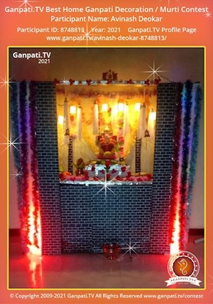 Avinash Deokar Home Ganpati Picture