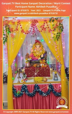 Abhilesh Pusadkar Home Ganpati Picture