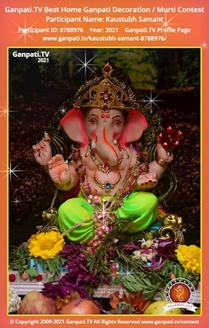 Kaustubh Samant Home Ganpati Picture