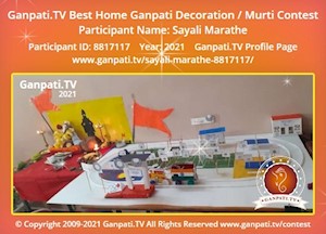 Sayali Marathe Home Ganpati Picture