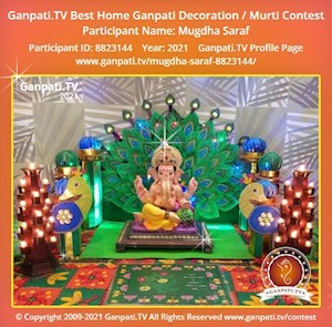 Mugdha Saraf Home Ganpati Picture