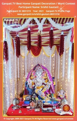 Srishti Gautam Home Ganpati Picture