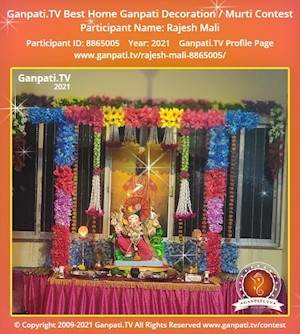 Rajesh Mali Home Ganpati Picture