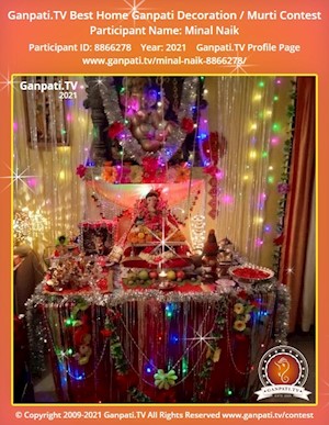Minal Naik Home Ganpati Picture