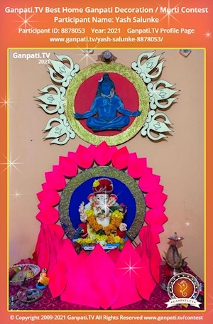 Yash Salunke Home Ganpati Picture