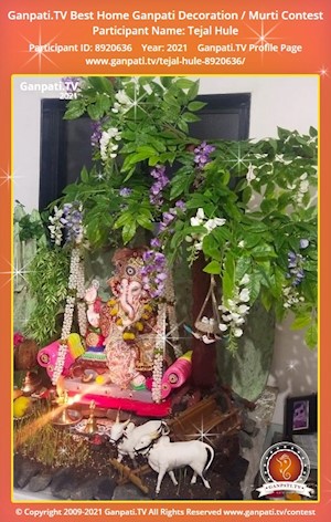 Tejal Hule Home Ganpati Picture