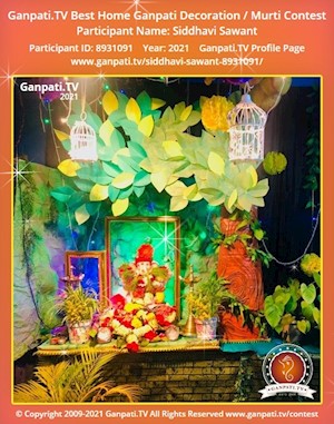 Siddhavi Sawant Home Ganpati Picture